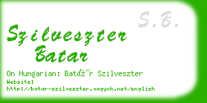 szilveszter batar business card